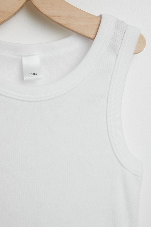 2 Pack sleeveless vest - white