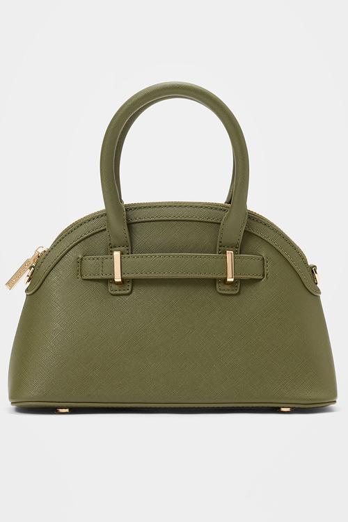 Indiana bowler bag in olive saffiano