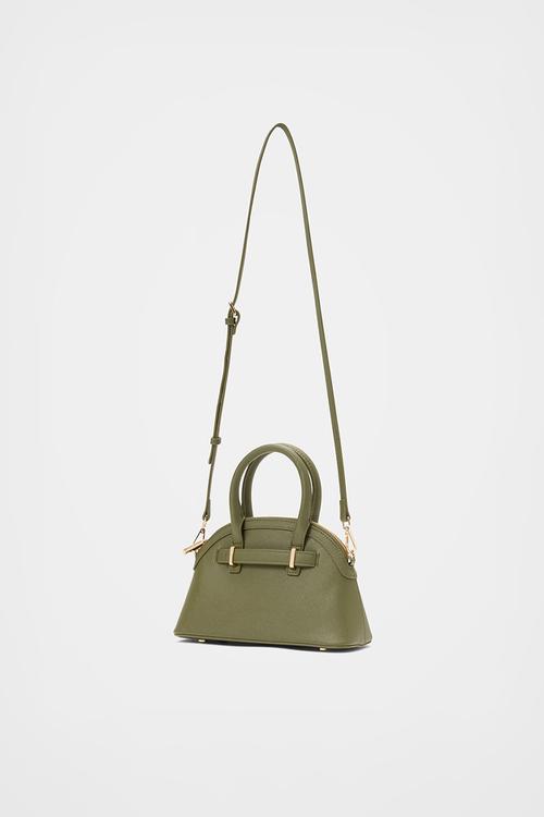 Indiana bowler bag in olive saffiano