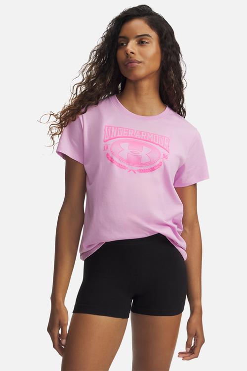 UA W VARSITY Short Sleeve - Pink Dawn/Pink Rave