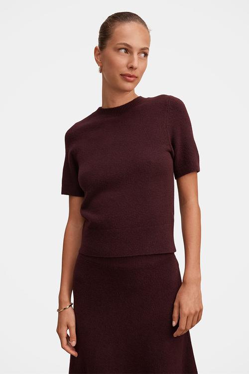 Elliotte knitted T-shirt - plum