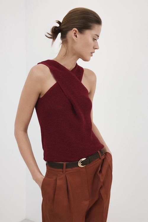 Top astro - dark red