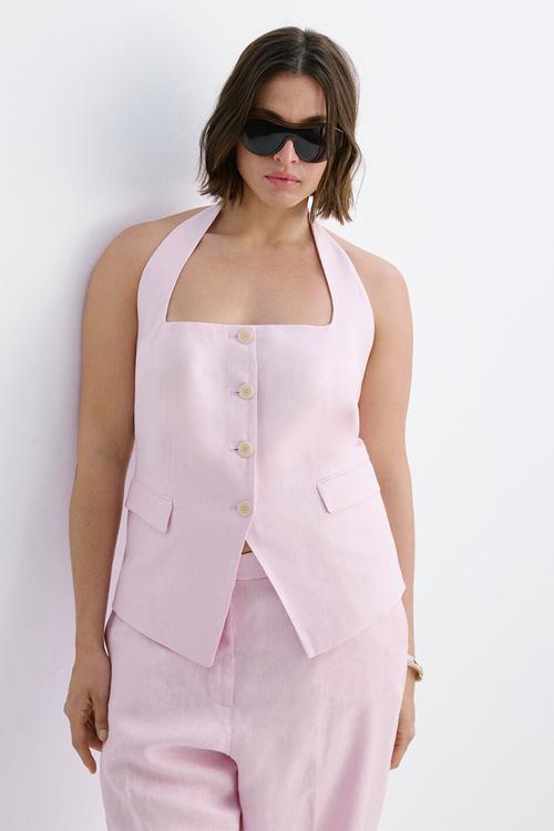 Plus vest boreli - pink