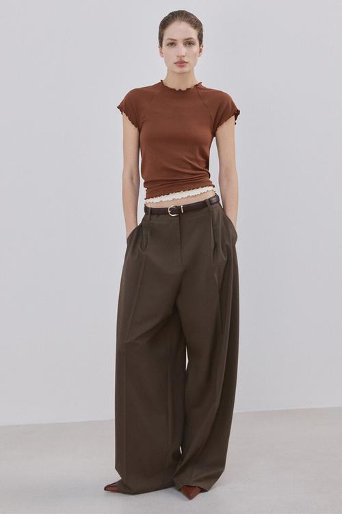 T-shirt curlita  -  brown