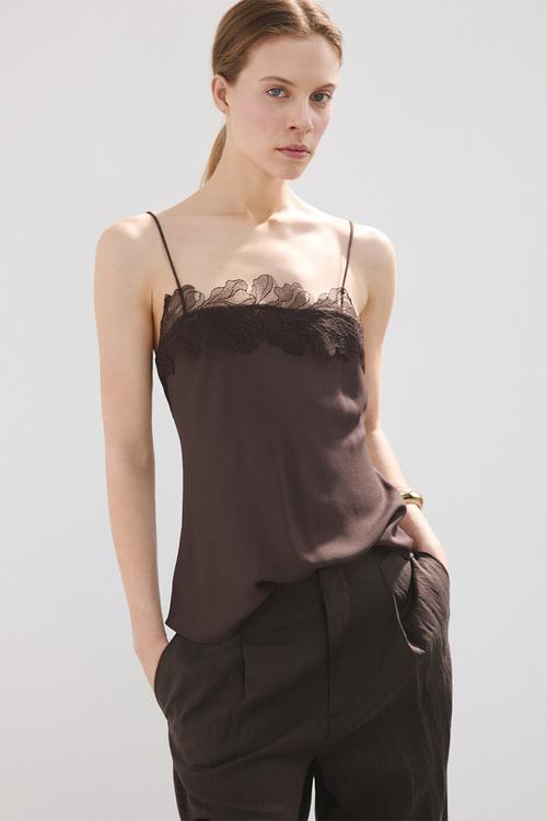 Top lotus - dark brown