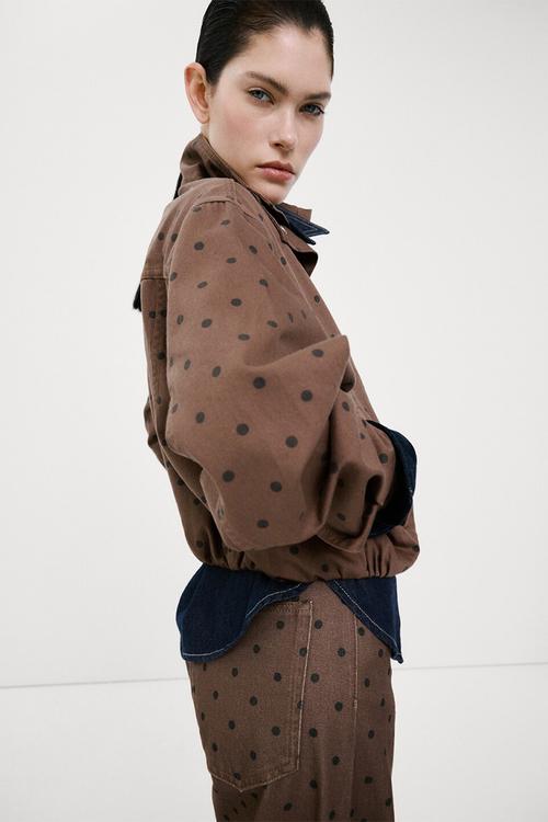 Jacket dots- dark brown