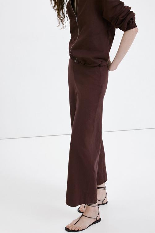 Trousers linovis - dark brown