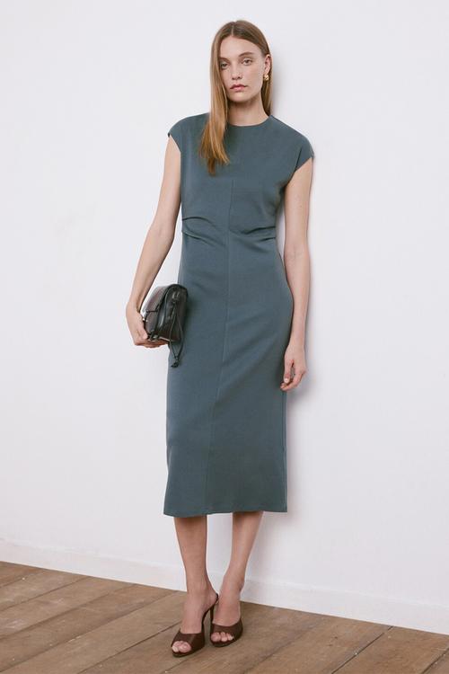 Dress carroti- medium blue