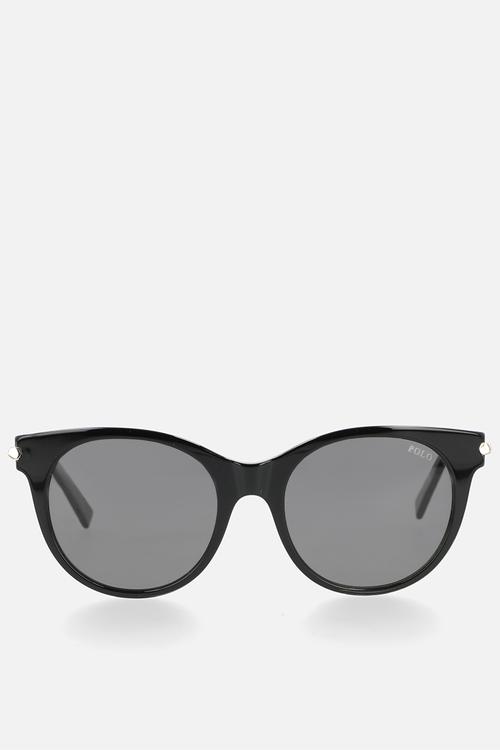 Cat Eye Shape Sunglasses 56 mm - Shiny Black