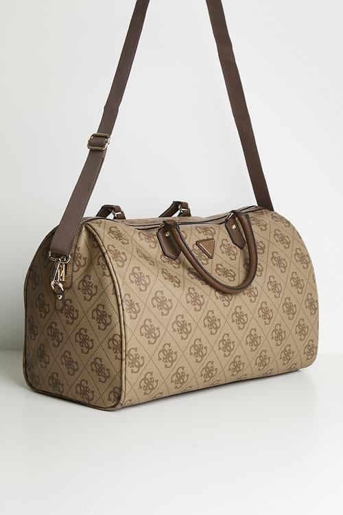 Berta weekender duffle - latte logo