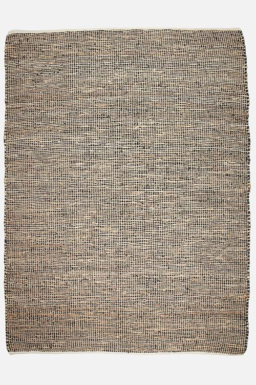 Hemp & leather rug