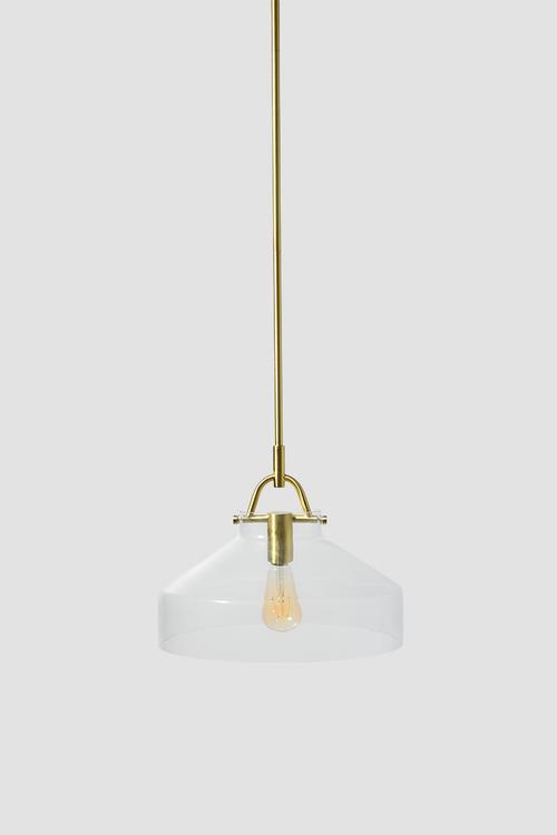 Caspian glass pendant large - gold