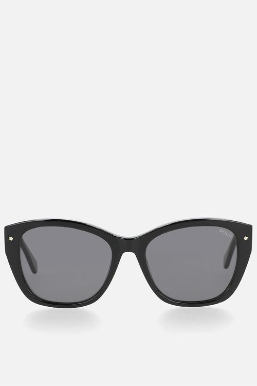 Cat Eye Shape Sunglasses 55 mm - Shiny Black