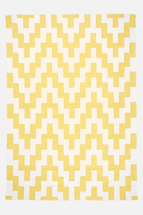 Yellow step rug
