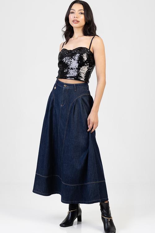 Cally Denim Skirt - Forever Blue