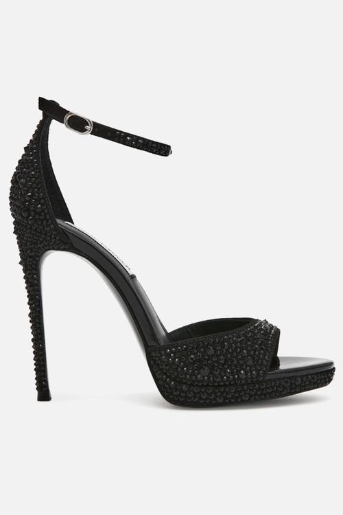 Wiley heel - black rhinestones