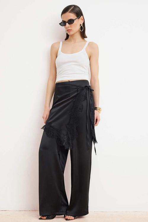 Satin Trousers - Black