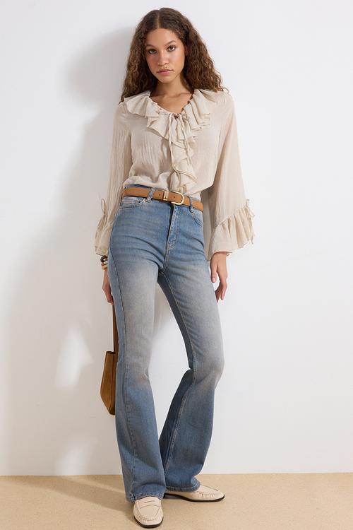 Vintage Straight Leg Jeans - Dark Blue
