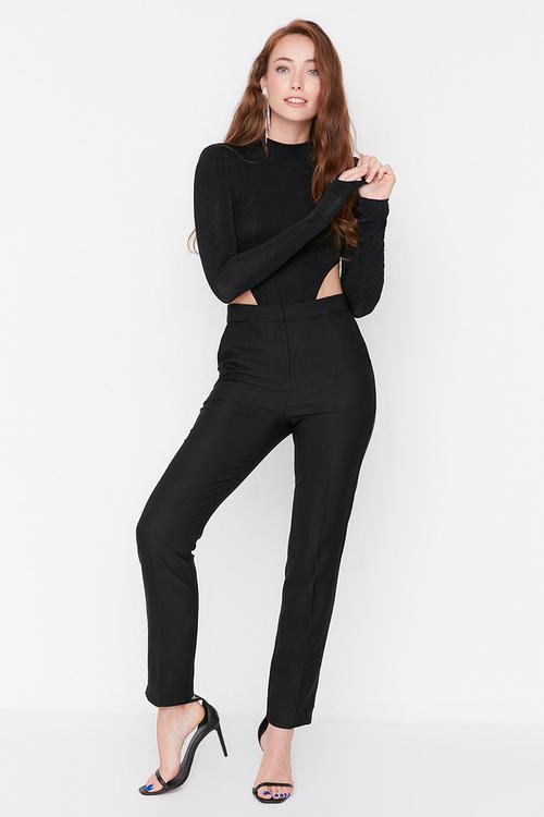 Slim Leg Trousers - Black