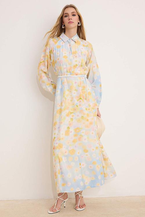 Lined Floral Woven Lilyum Dress - Multi