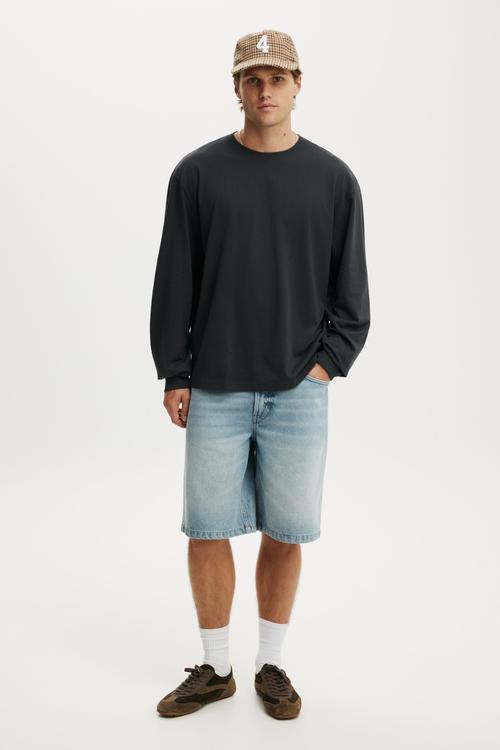 Everyday long sleeve T-shirt - washed black