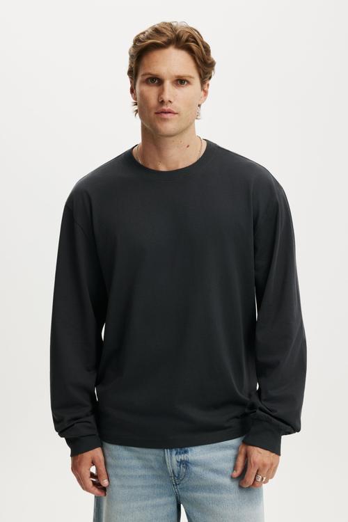 Everyday long sleeve T-shirt - washed black