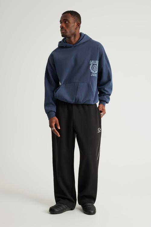 Baggy trackpant og - black/white piping