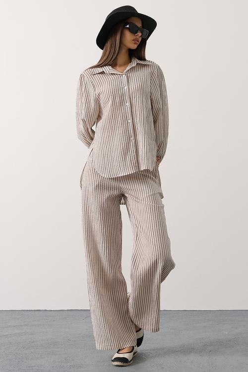 Regular Finike Plain Woven Under&Over Hijab Set - Top and Bottom Set - White
