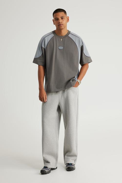 Half half boxy T-shirt hh - iron/concrete fluid
