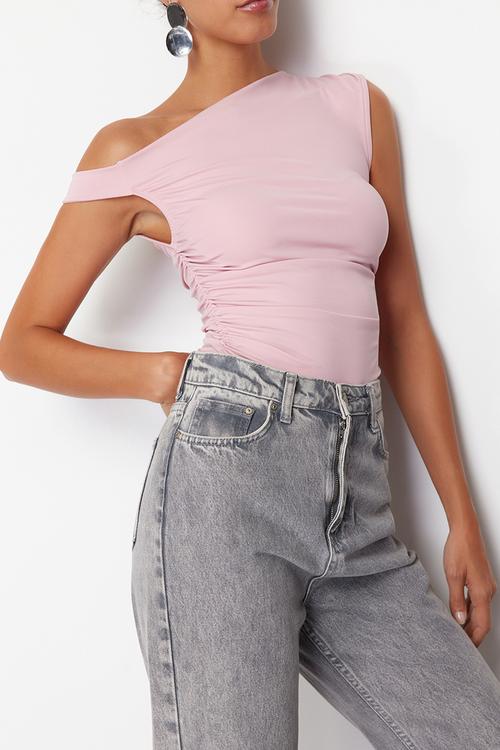 Sleeve Detailed Blouse - Pink