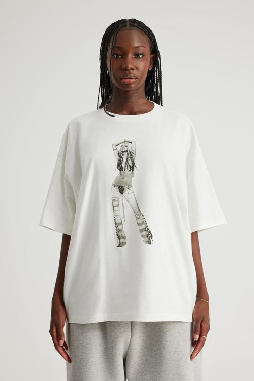 Oversized Music Merch Tee - Lcn Mt Cloud/Christina Aguilera Stripped