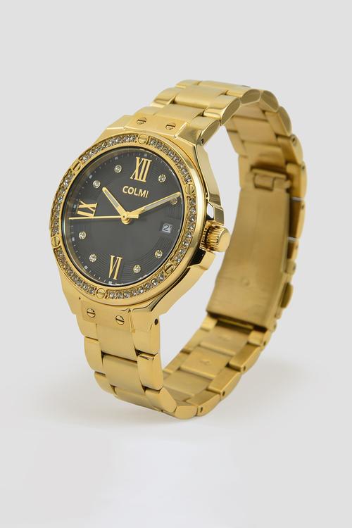 LIORA Black Dial Watch CL-1LIOG-9D - Gold