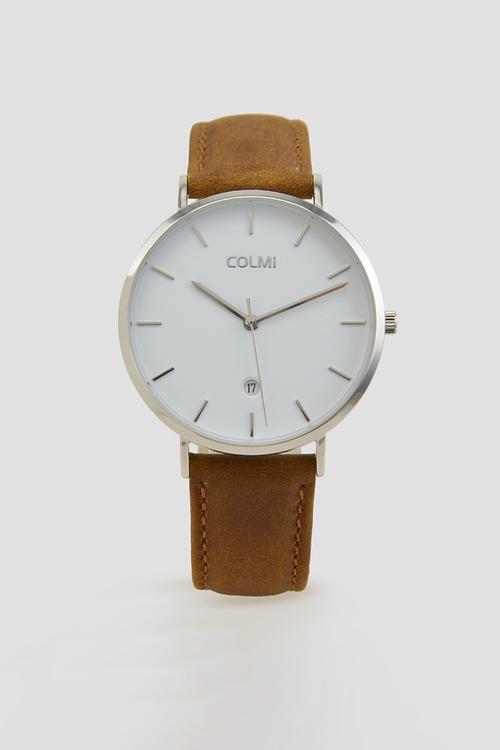 ASTRIL Leather Watch CL-7ASTS-5L - Silver/Tan