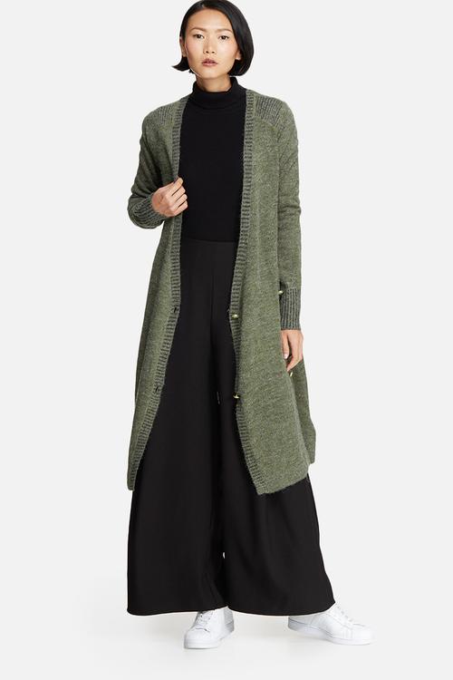 Fly long knit cardigan