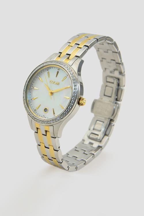 NUVIA Two-Tone Mother of Pearl Watch CL-7NUVSG-D - Gold/Silver