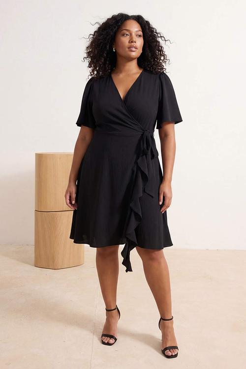 Plus Aerobin Woven Dress - Black