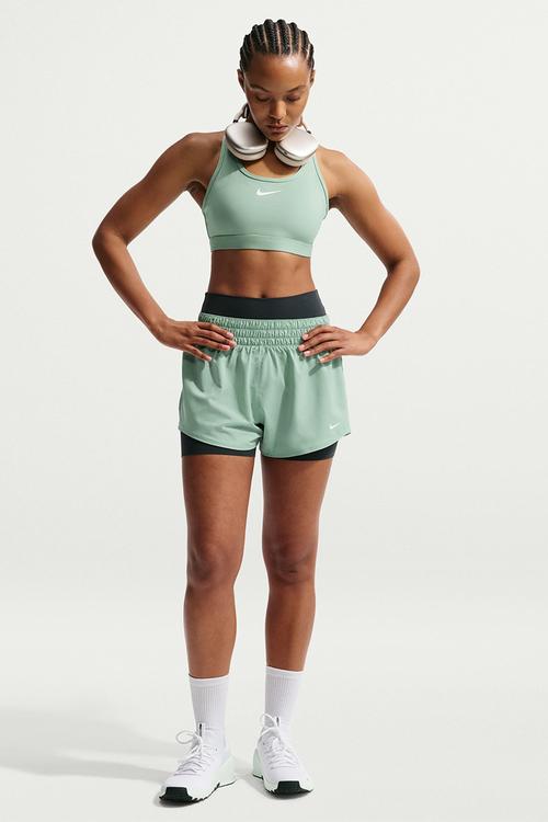 W Nk One Df Mr 3In Br Short - Steam/White