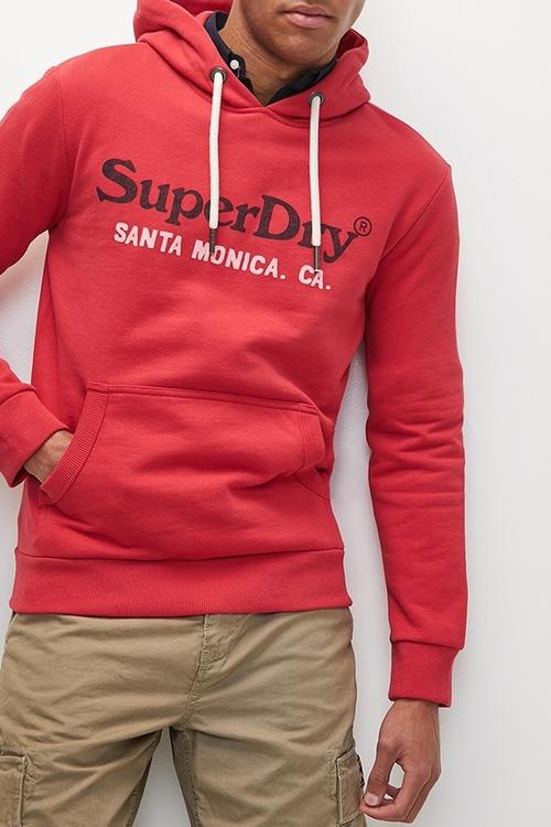 Venue Duo Logo Hoodie - Ferra Red Marl