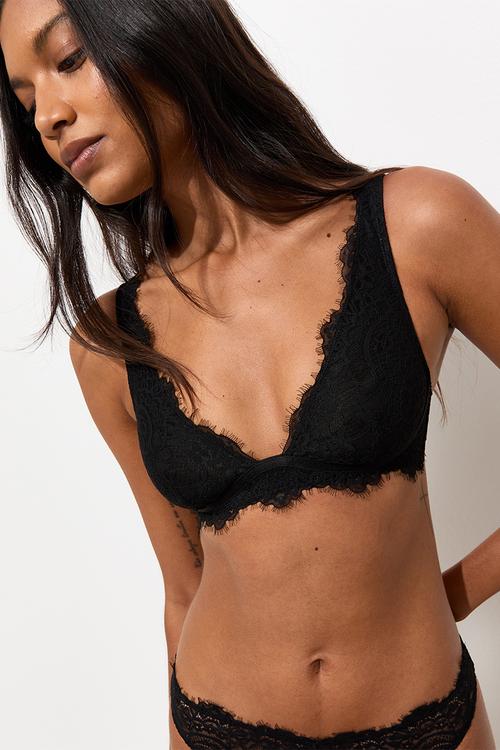 Eyelash lace high ap  - 1 black