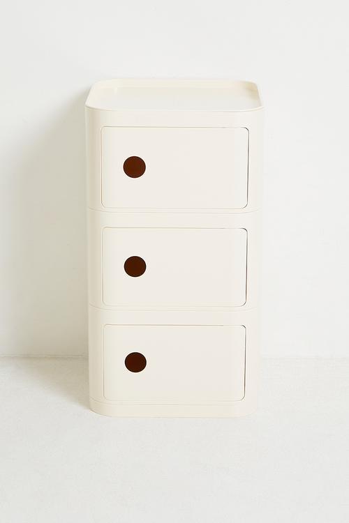 3 Tier bedside table - off white