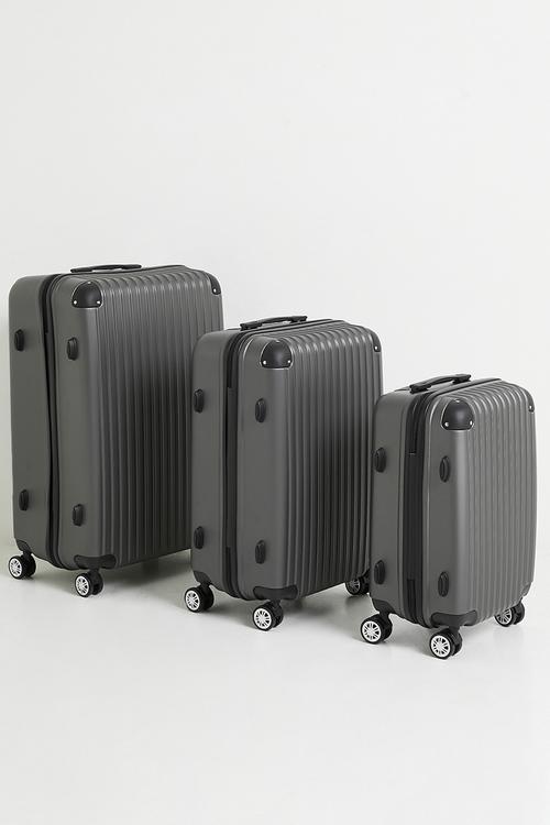 3 Piece travel trolley bag - grey