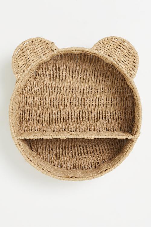 Animal ear wall shelf - wheat brown