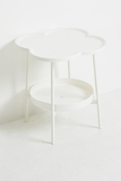 Clover bedside table - white