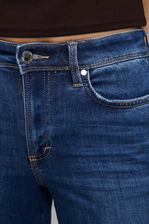 Ladies eva curvy dark wash skinny - dark blue
