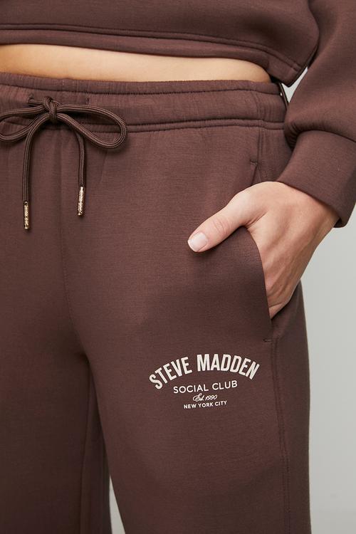 Ladies tiffany wideleg scuba jogger - bitter choc