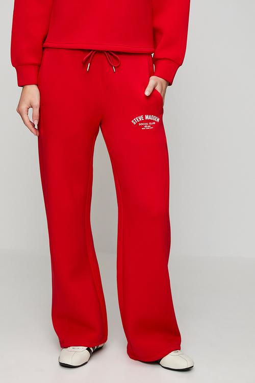 Ladies tiffany wideleg scuba jogger - red