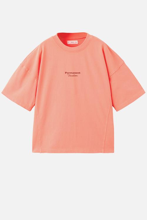 T-shirt Cutwash - coral Red