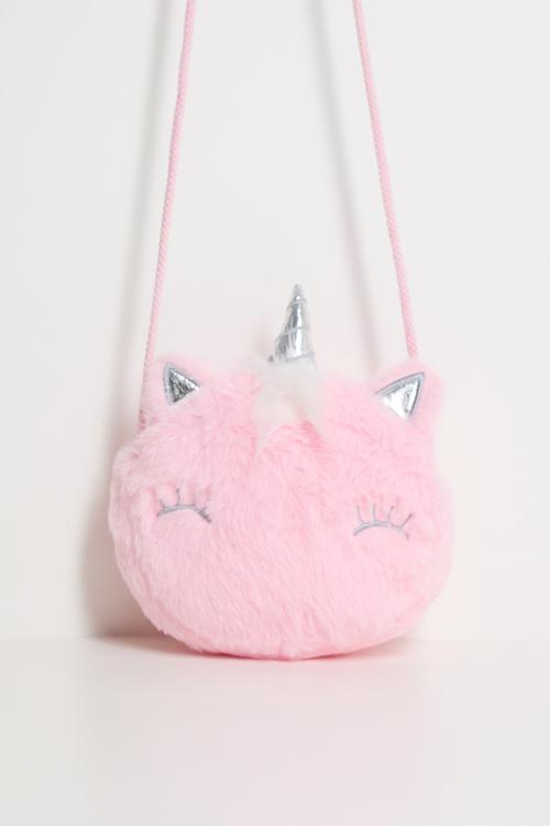 Novelty crossbody bag - pink / cat