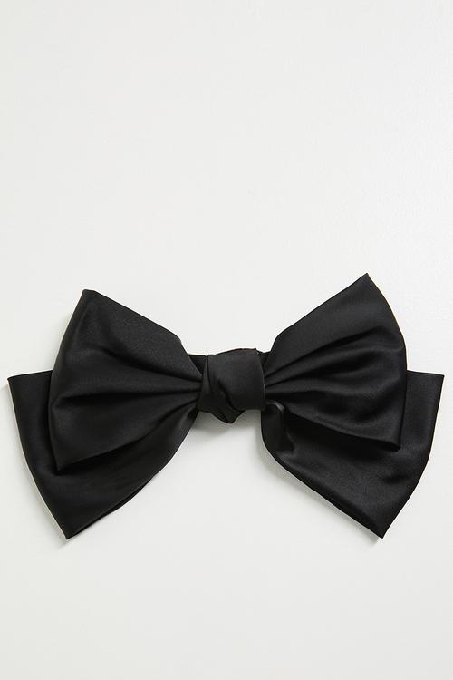 Harper bow hair clip - black