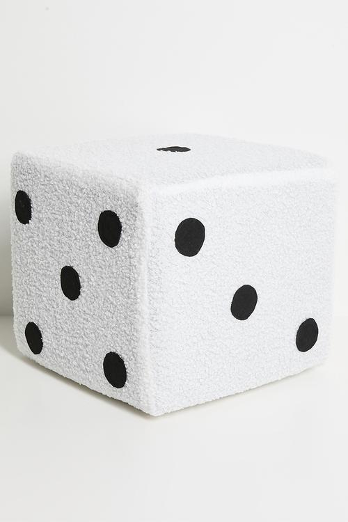 Dice shaped stool - white